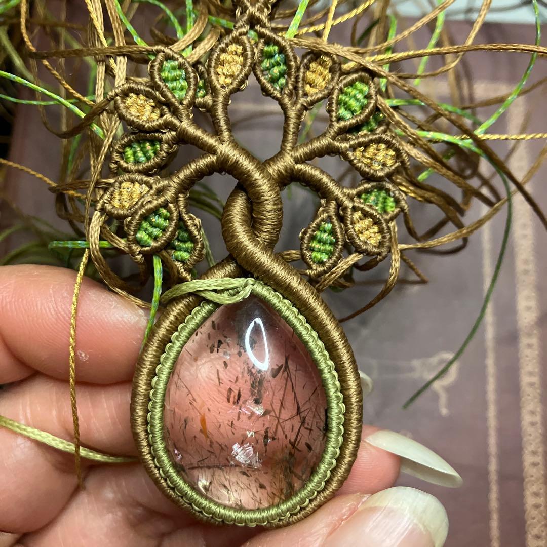 マクラメ手作りネックレス （生命の樹）