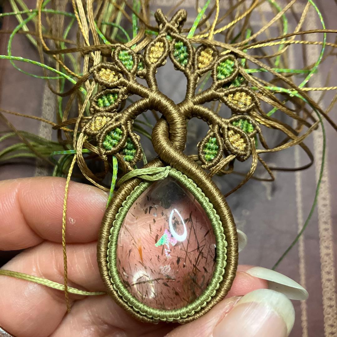 マクラメ手作りネックレス （生命の樹）