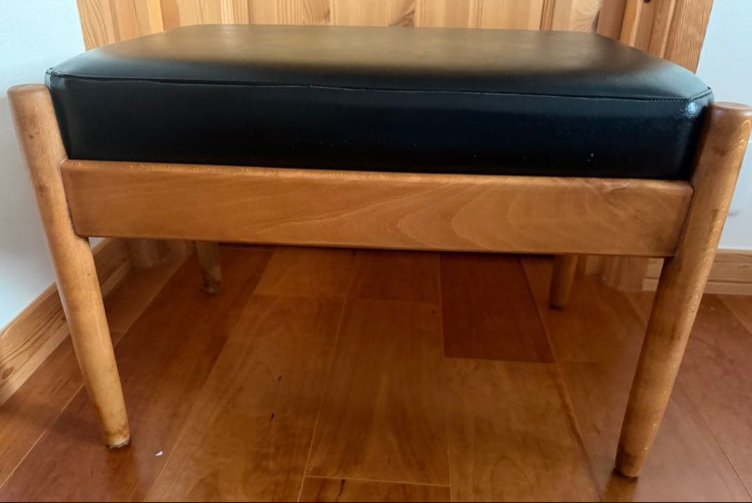 【デンマーク製】1960s 北欧 ビンテージ オットマン スツール ビーチ材