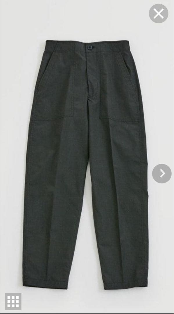 新品未使用タグ付き　Shinzone×NANGA センタープレステーパードパンツ