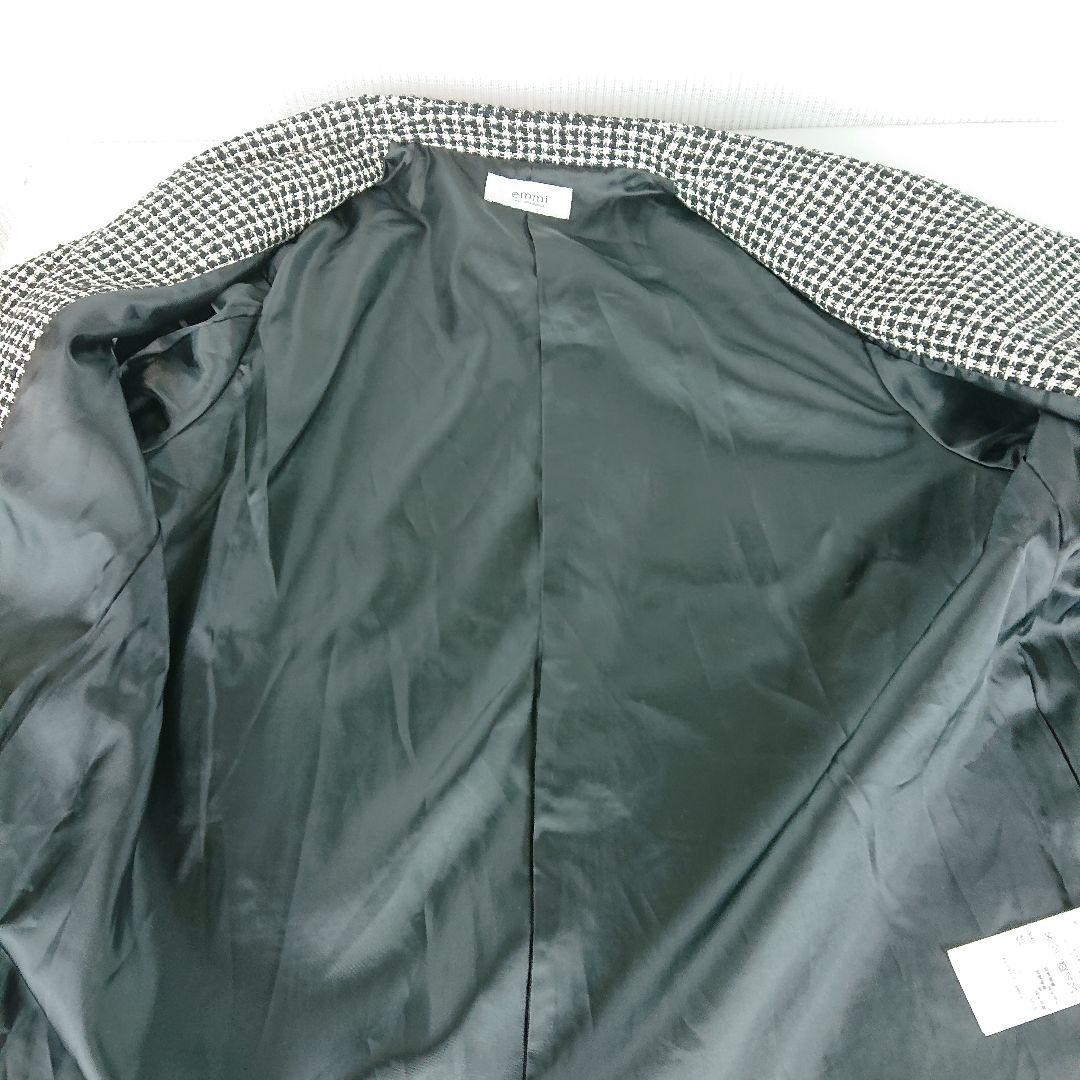 a907 emmi/エミ ノーカラーダブルジャケットコート 未使用 S