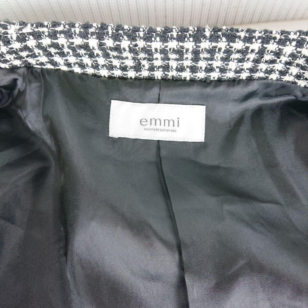 a907 emmi/エミ ノーカラーダブルジャケットコート 未使用 S
