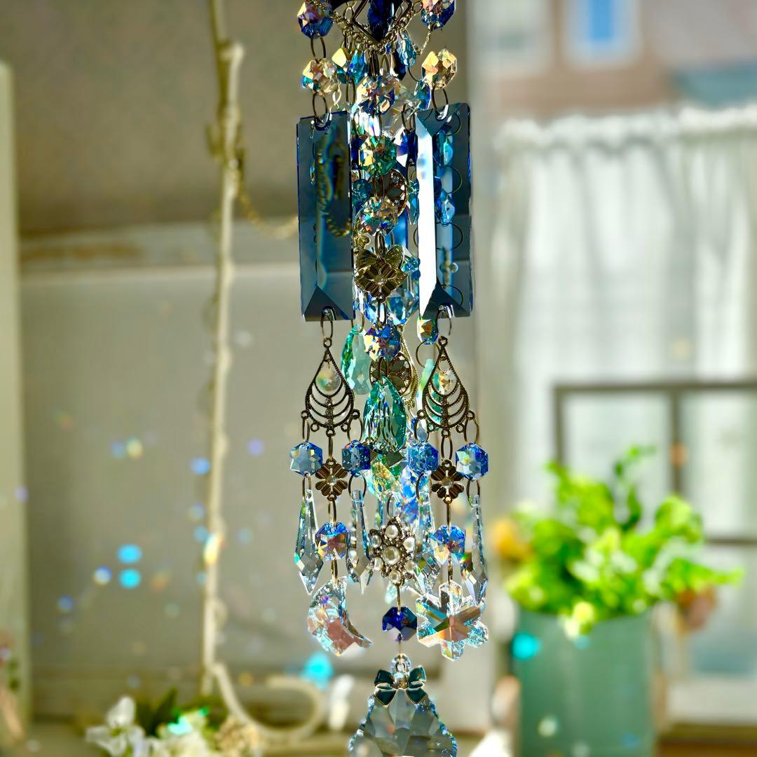 おばこ丸ミディアムサファイアシルバーグレイズ✩.*˚七夕サンキャッチャー