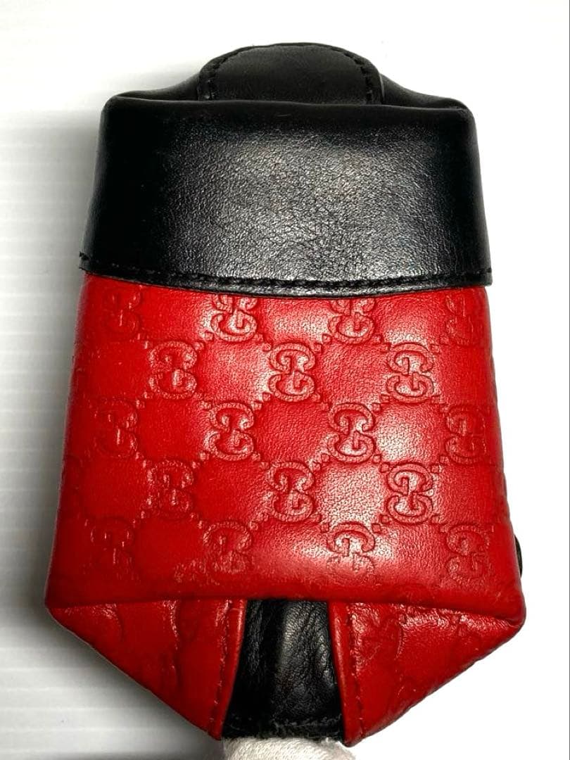 良品　 グッチ　グッチシマ　レザー　てんとう虫　ケース　ミニポーチ