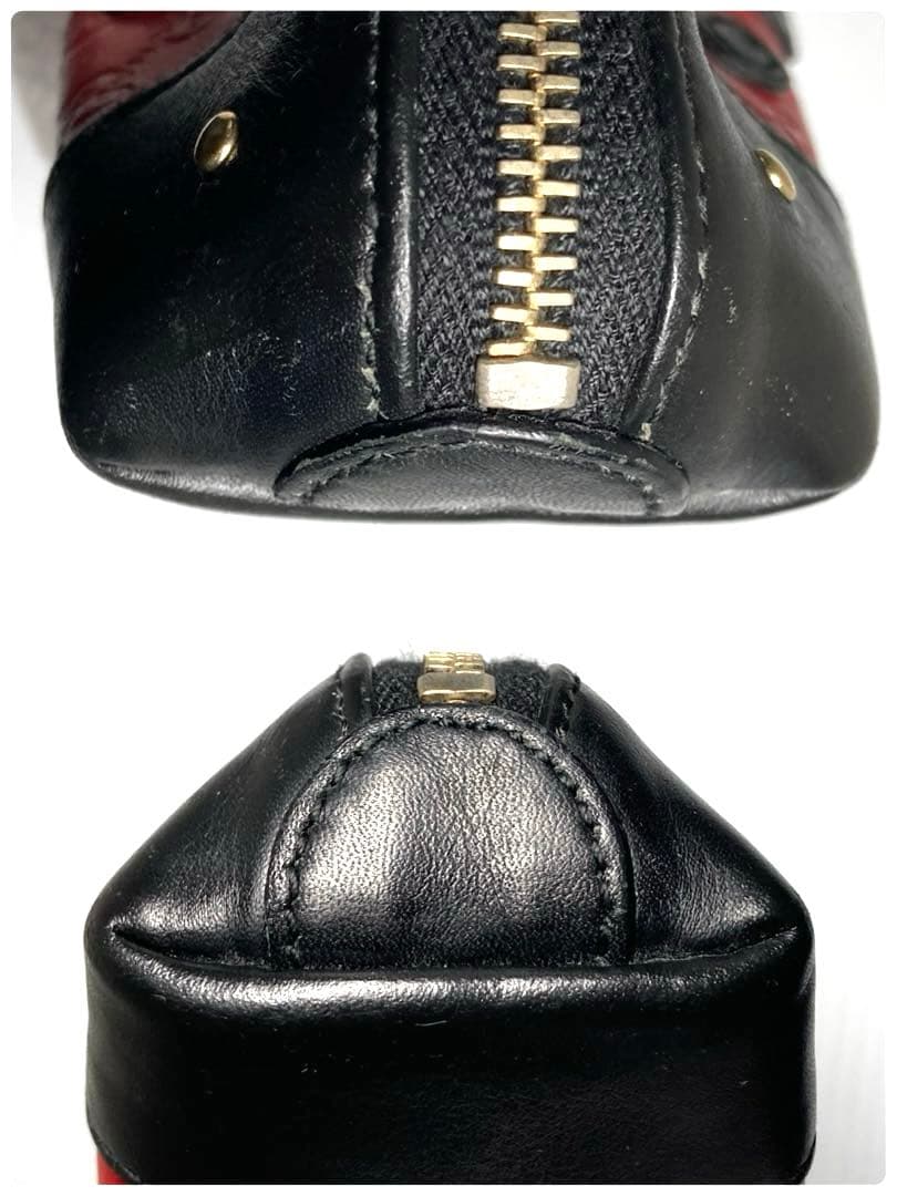 良品　 グッチ　グッチシマ　レザー　てんとう虫　ケース　ミニポーチ