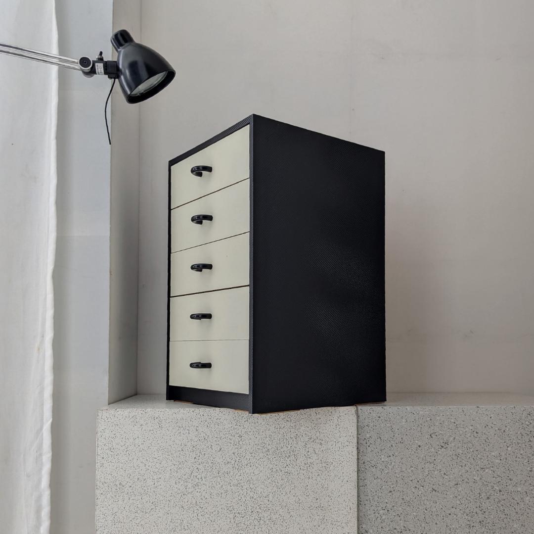 ビンテージ レトロ ポップ キャビネット 引き出し 5段チェスト スペースエイジ