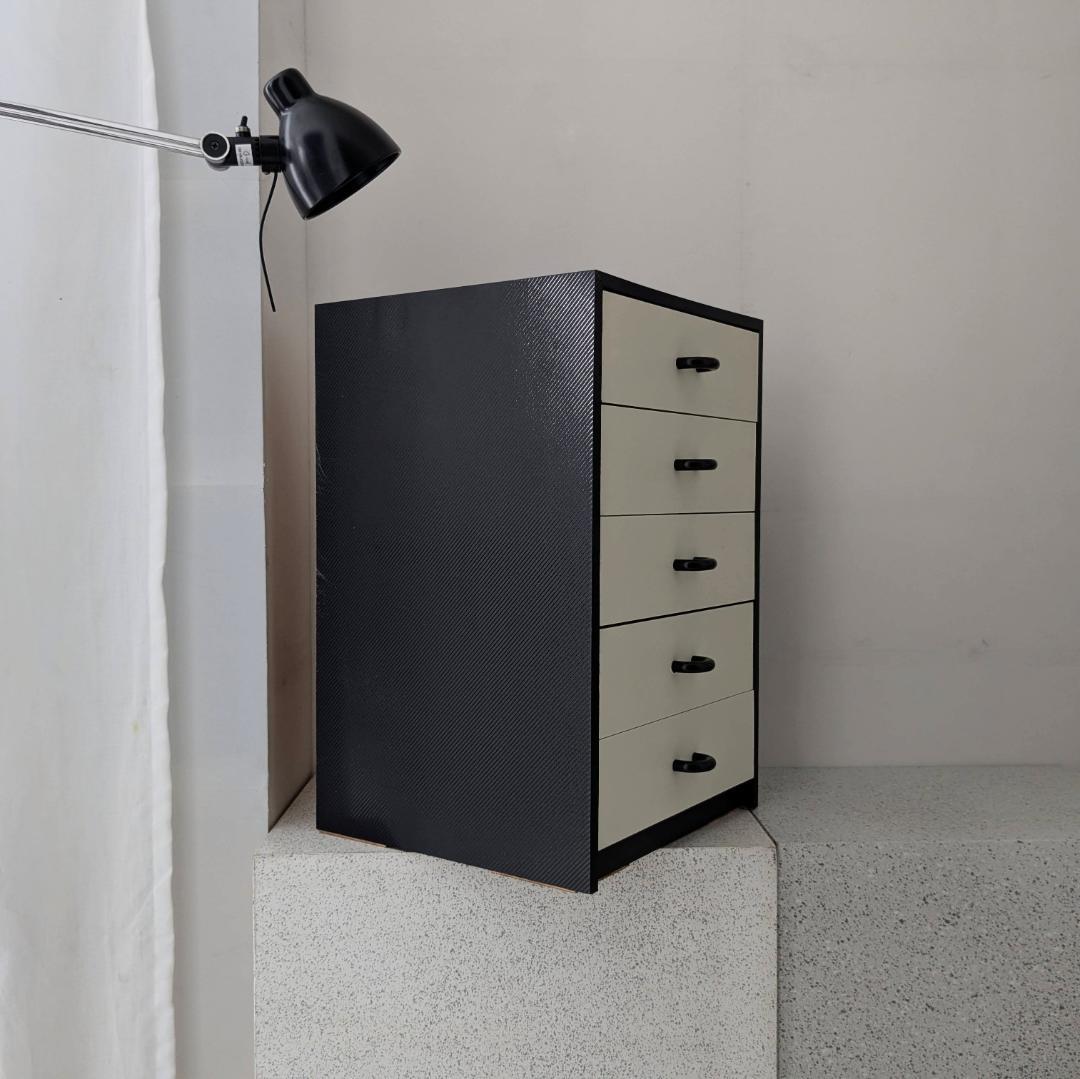 ビンテージ レトロ ポップ キャビネット 引き出し 5段チェスト スペースエイジ