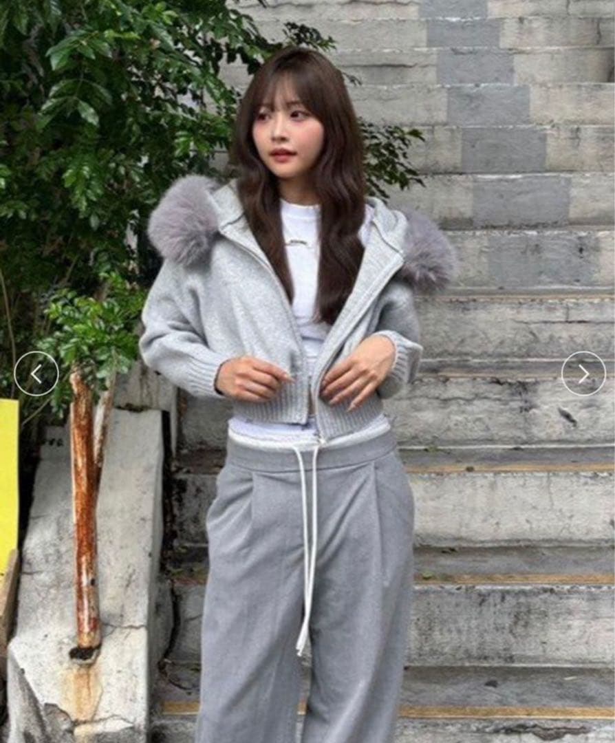 【USAGI ONLINE限定】ファーフードパーカーサイズ0