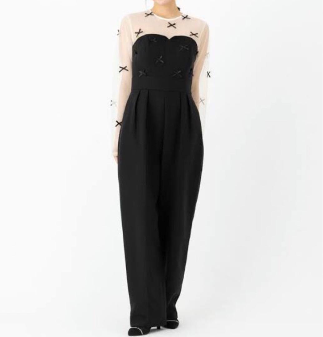 LAGUNAMOON ラグナムーン LADYリボンパンツドレス 黒 オケージョン