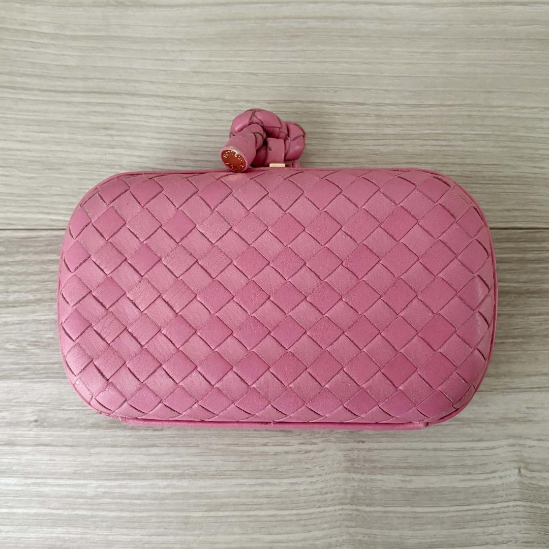 ボッテガヴェネタ　ノット　クラッチバッグ　パーティバッグ　ピンク