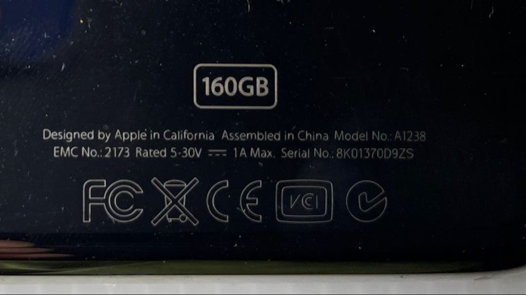 ポータブルプレーヤー Apple iPod Classic 160GB A1238