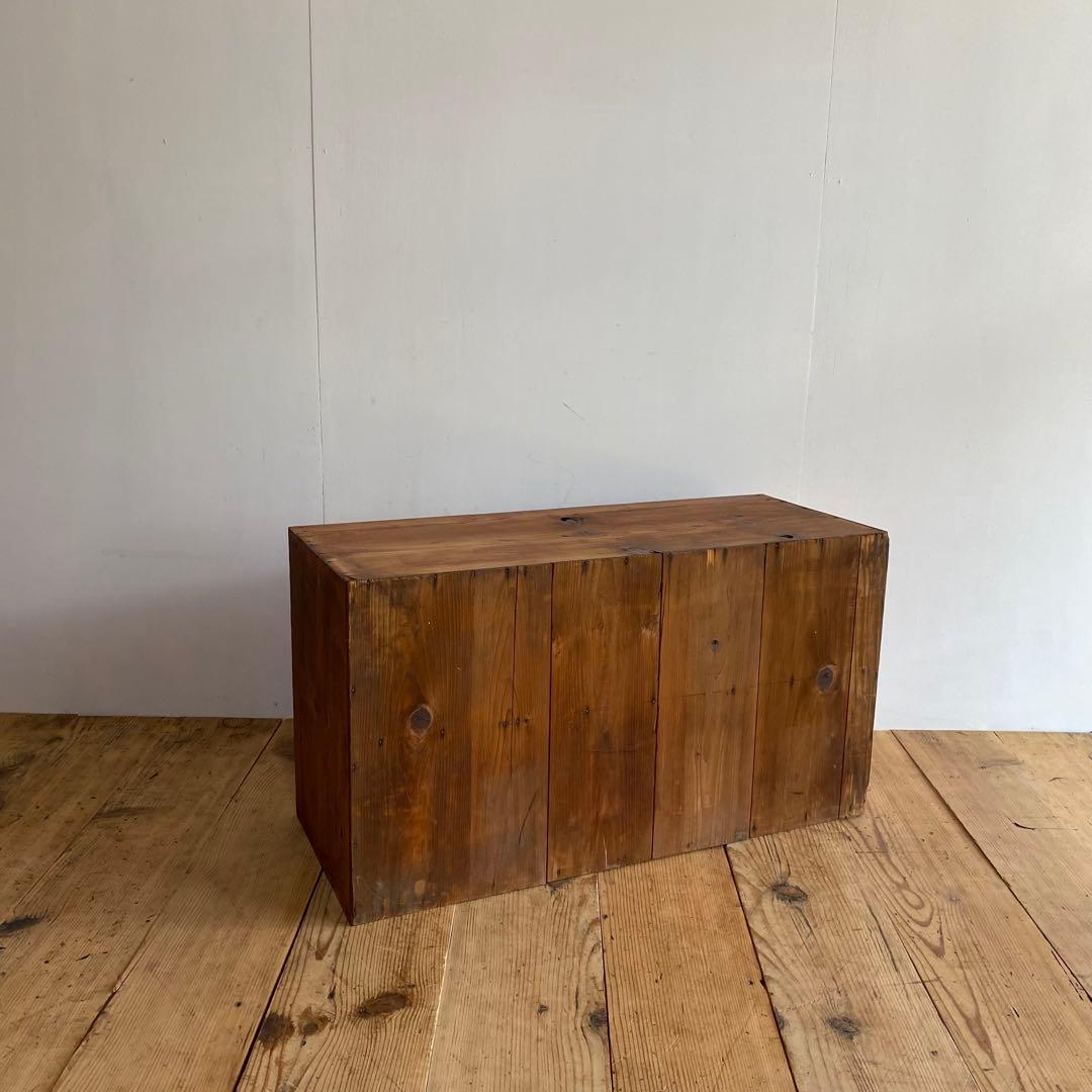 アンティーク ガラス戸 チェスト ローボード テレビ台 レトロ 無垢材 z963