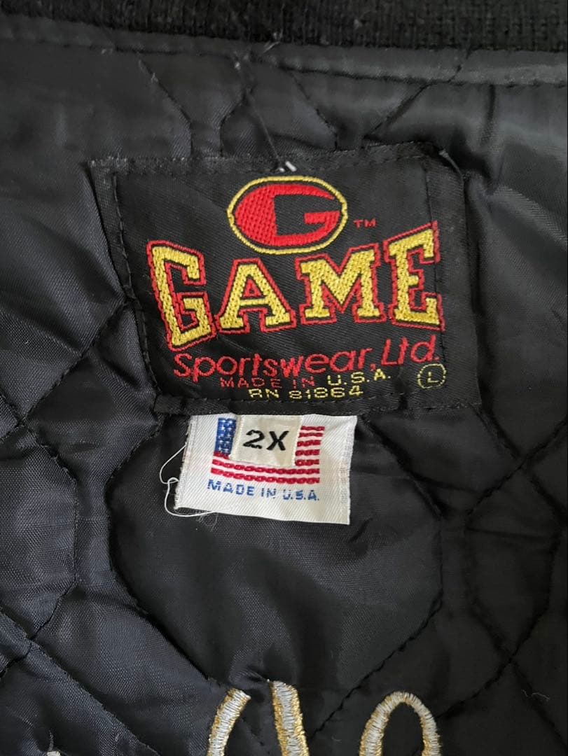 アメ製スタジャン USA製 2XL アメカジ カークラブジャケット　GAME
