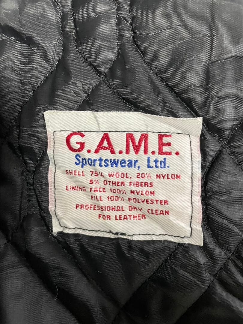 アメ製スタジャン USA製 2XL アメカジ カークラブジャケット　GAME