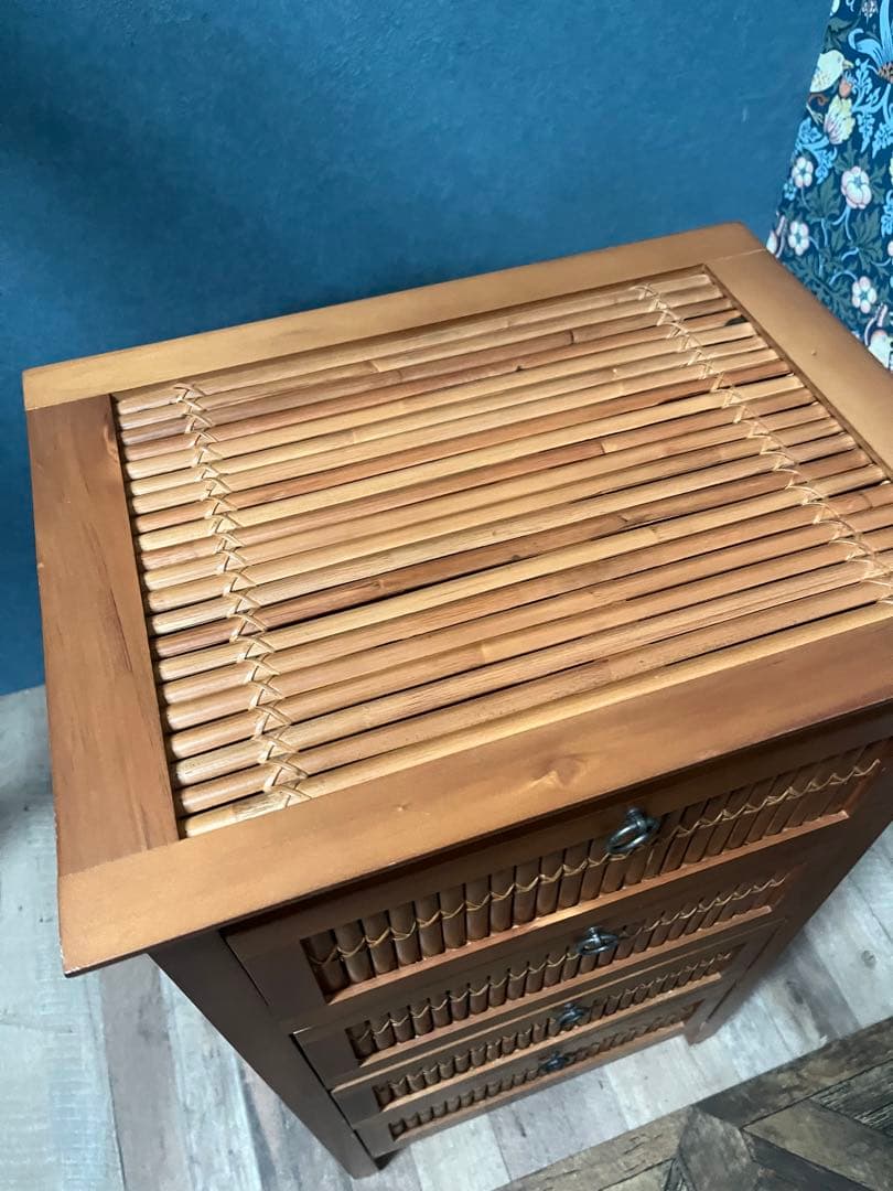 なみだ雨＊アジアン チェスト バンブー インテリア 箪笥 昭和レトロ