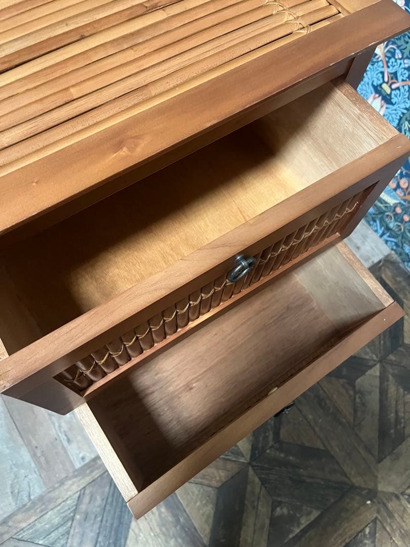 なみだ雨＊アジアン チェスト バンブー インテリア 箪笥 昭和レトロ