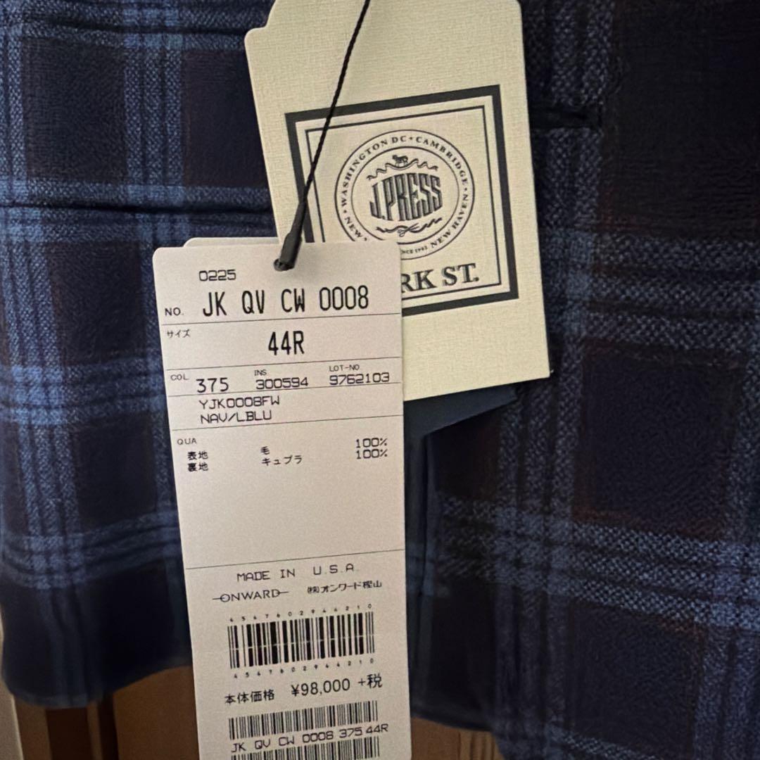 新品未使用 J.PRESS 定価10万超 高級ジャケット 紺ブレ ジェイプレス