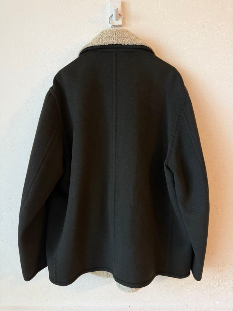 エルメス　カシミヤPコート　サイズ54 ラムスキンボア付き　状態極上