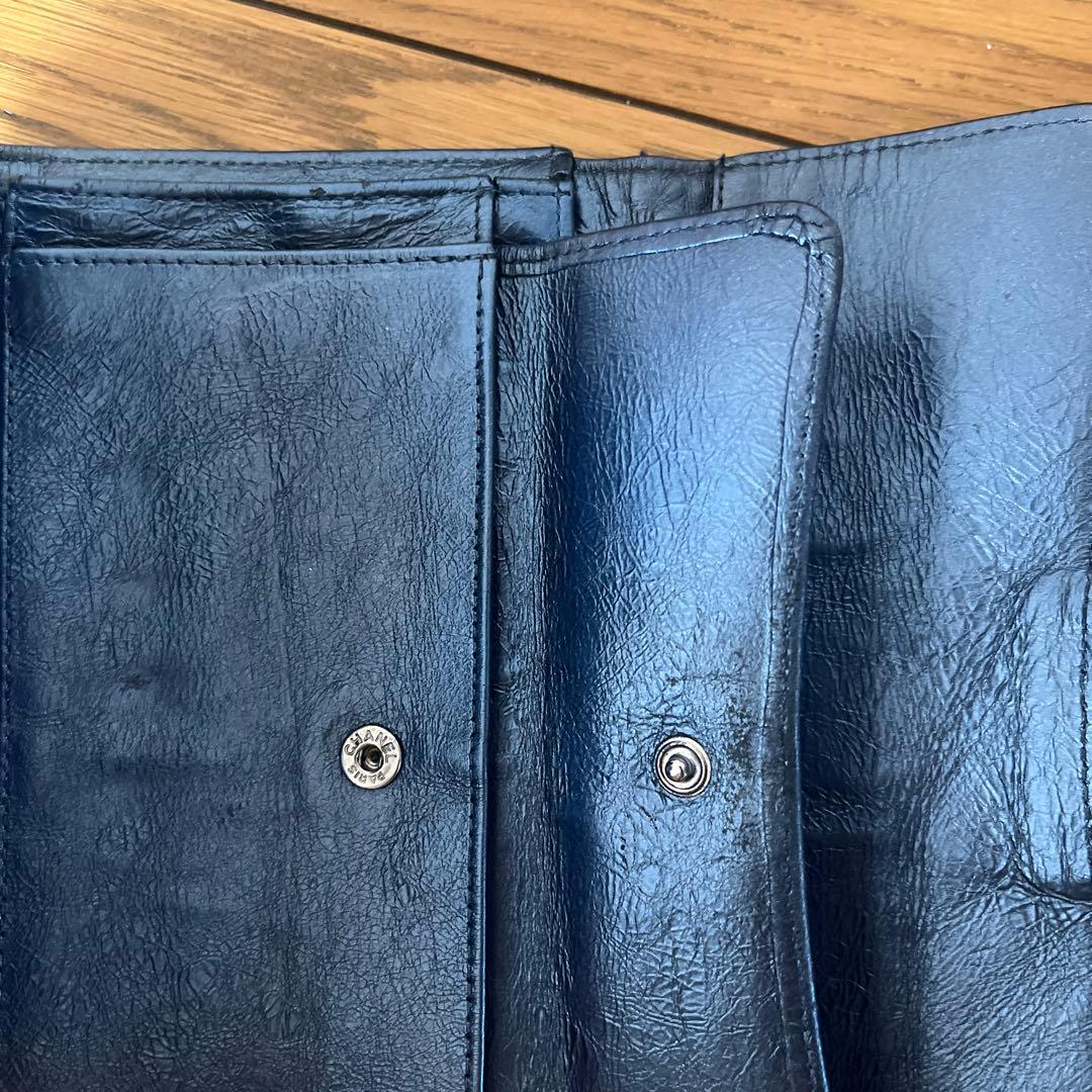 シャネル　長財布CHANELウォレット　ネイビー