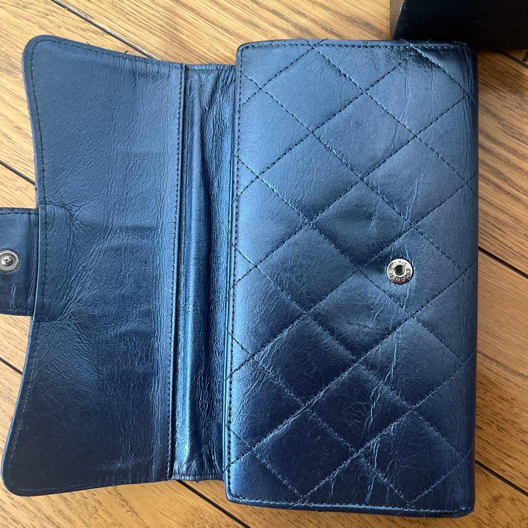 シャネル　長財布CHANELウォレット　ネイビー