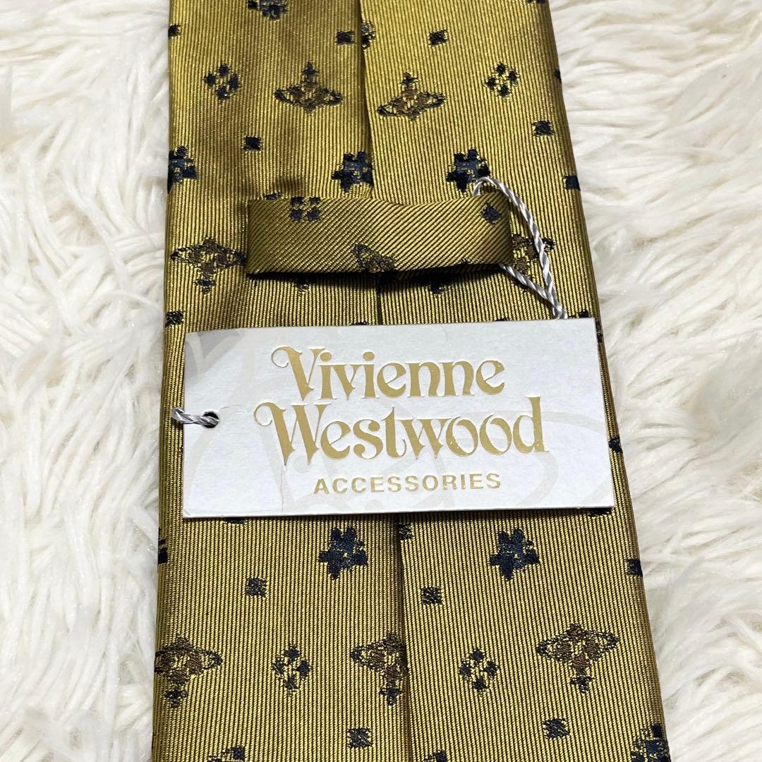 新品✨️ ヴィヴィアンウエストウッド ネクタイ オーブ ゴールド 高級シルク