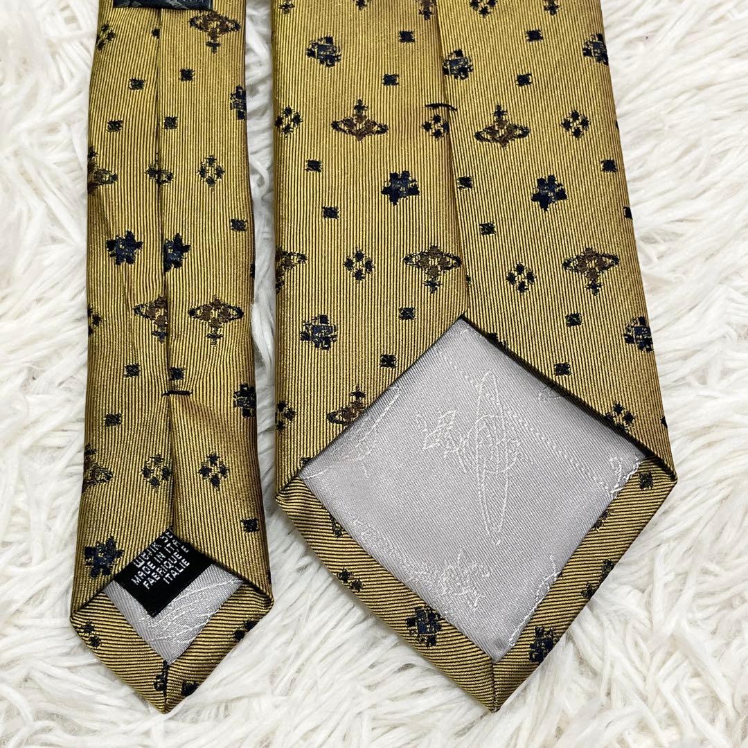 新品✨️ ヴィヴィアンウエストウッド ネクタイ オーブ ゴールド 高級シルク