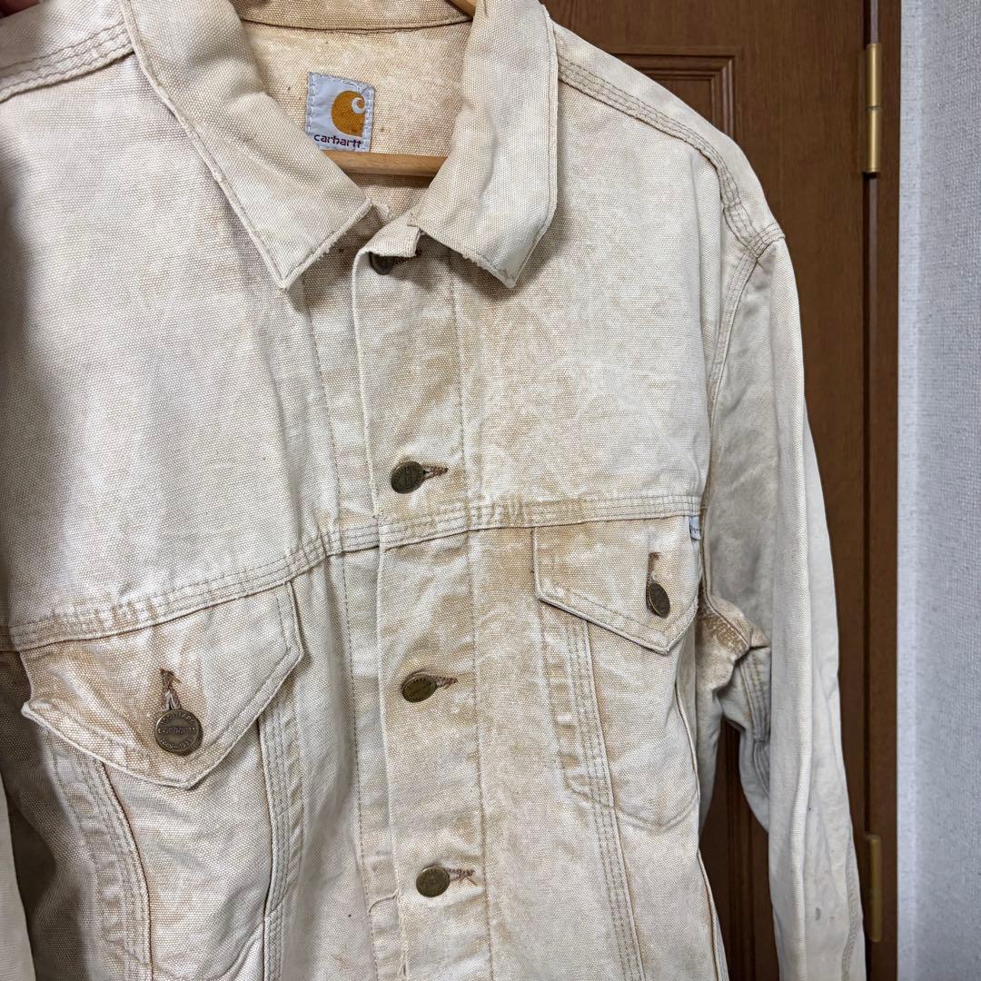 Carhartt トラッカージャケット フェード ボロ 裏地なし 80s 90s