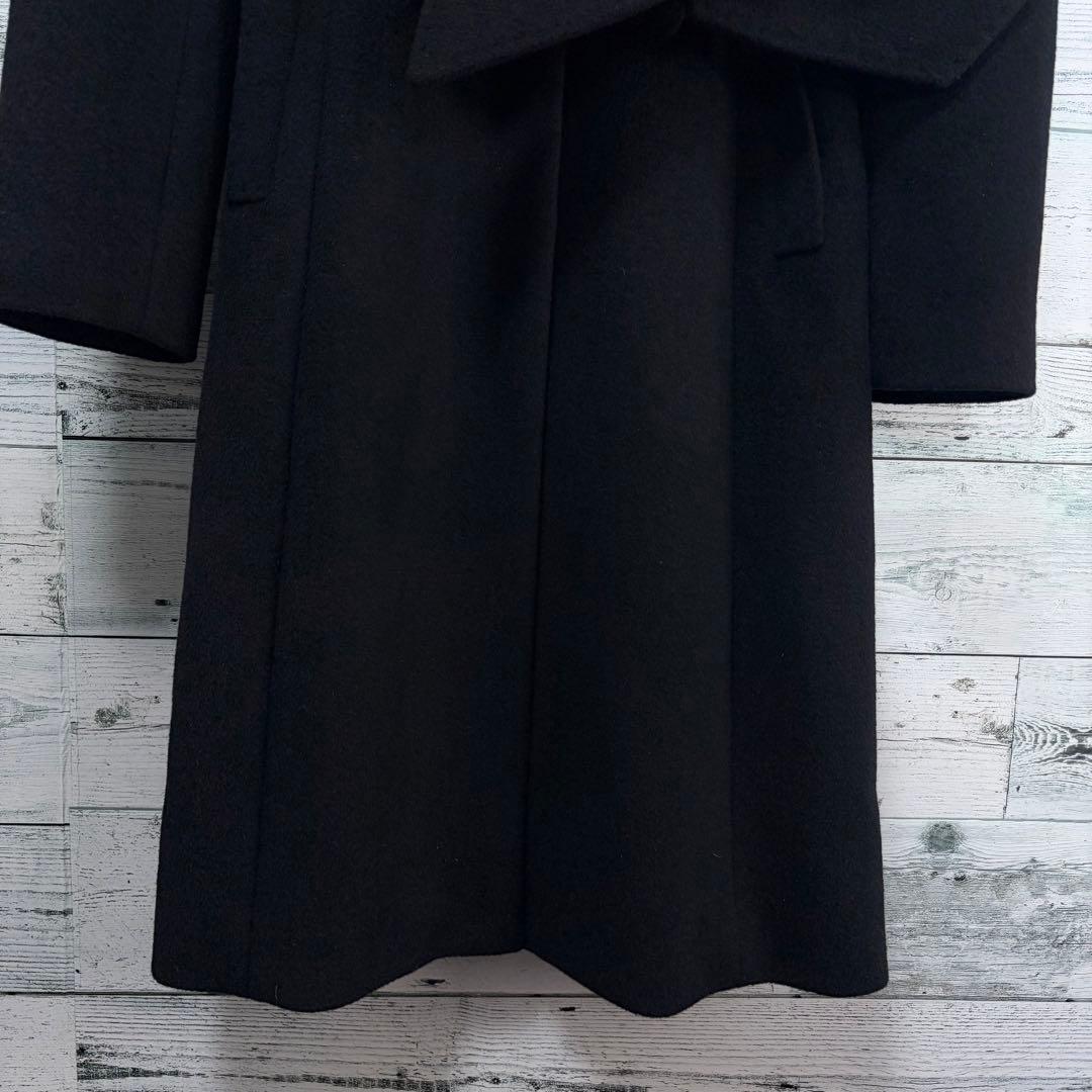 ☆美品☆ アナイ　アンゴラロングコート　ブルーフォックスファー襟　ベルト付き