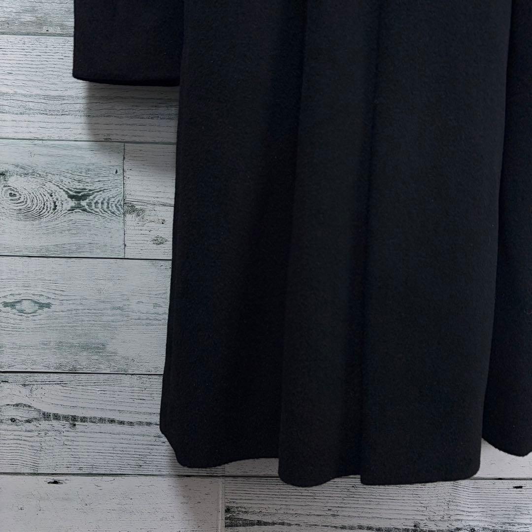 ☆美品☆ アナイ　アンゴラロングコート　ブルーフォックスファー襟　ベルト付き