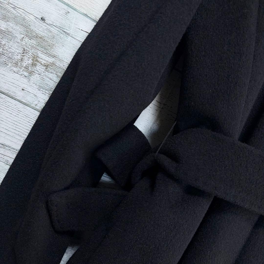 ☆美品☆ アナイ　アンゴラロングコート　ブルーフォックスファー襟　ベルト付き