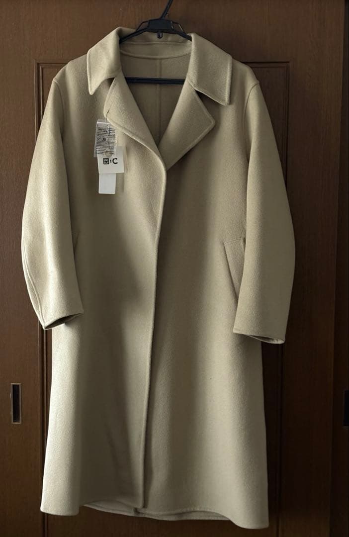 UNIQLO C ダブルフェイスラップコート ベージュ　XL