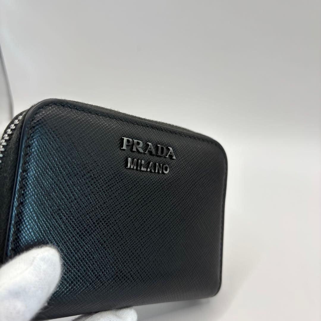 PRADA パース　ブラック　1MM268 ハート　SAFFIANO
