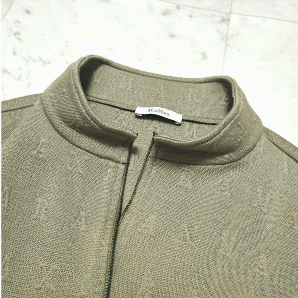 美品 ★ Max Mara ガストーネ コットン ジャージー ロゴジャケット