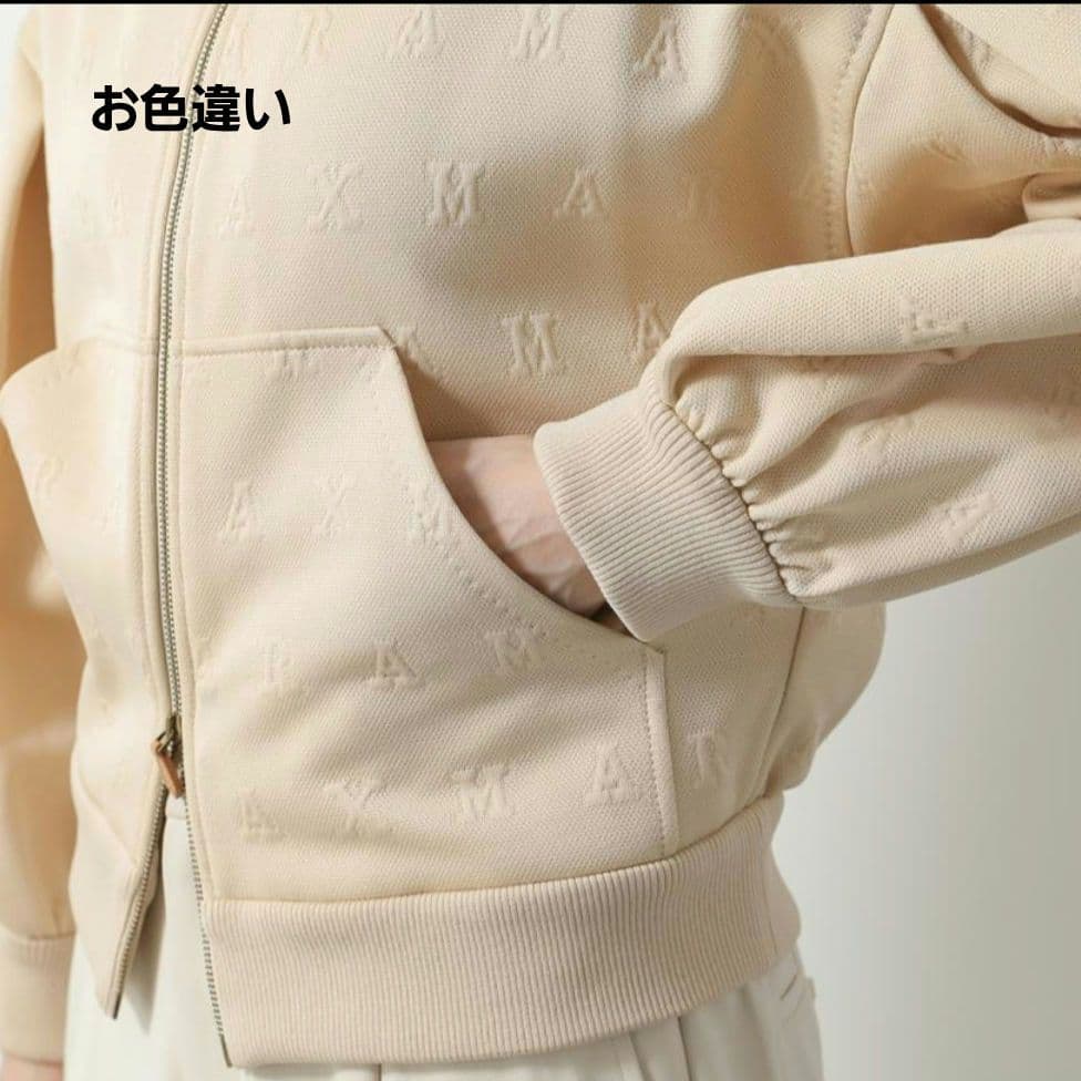 美品 ★ Max Mara ガストーネ コットン ジャージー ロゴジャケット