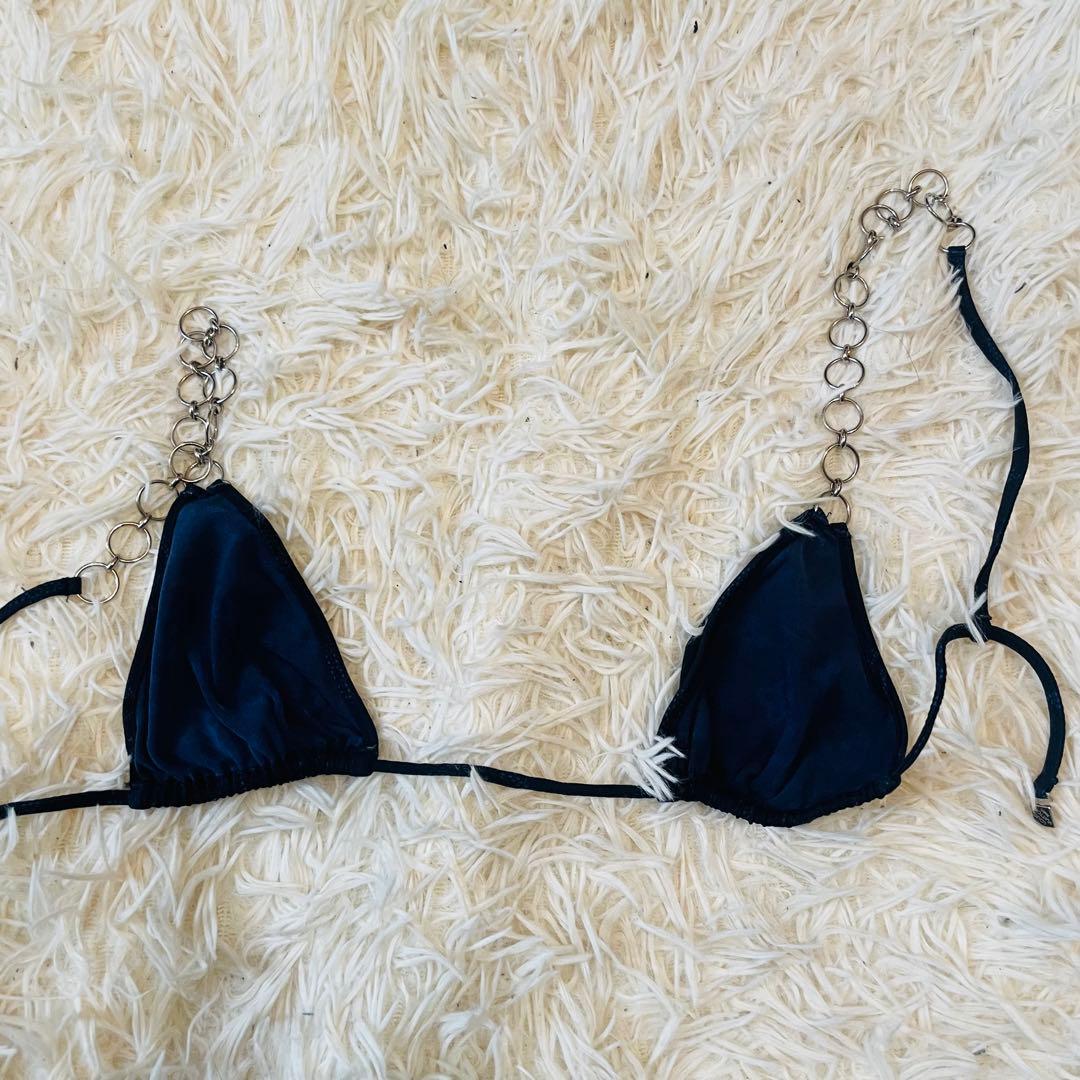 ルイ ヴィトン 水着 ビキニ モノグラム チェーン ネイビー レディース 三角