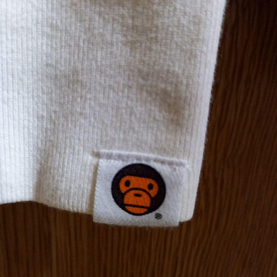 BABY MILOラガーシャツ M ピンクと黒のストライプ