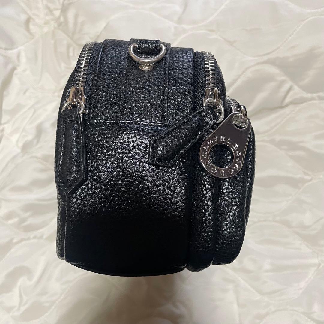 CASTELBAJAC ブラックレザー バッグ カステルバジャック レザーバッグ