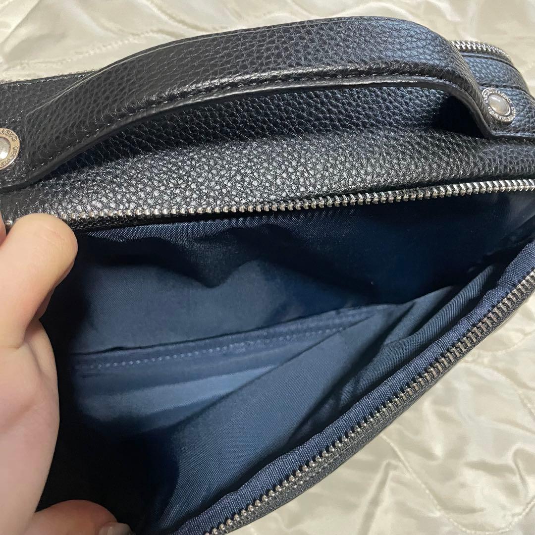 CASTELBAJAC ブラックレザー バッグ カステルバジャック レザーバッグ