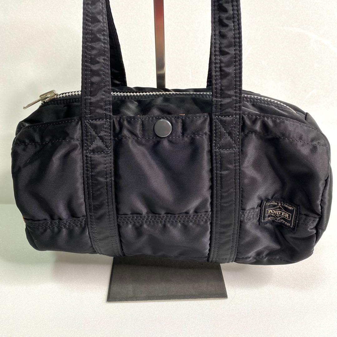 美品✨Porter タンカー ミニボストン バック 黒 ナイロン ドラムバック