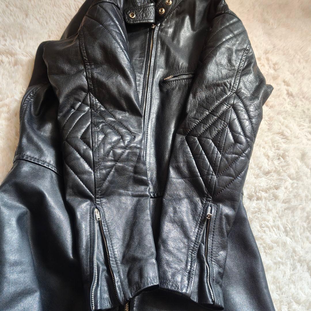 70s イノウエモーターパーツ 革ツナギ ライダースーツ ブラック