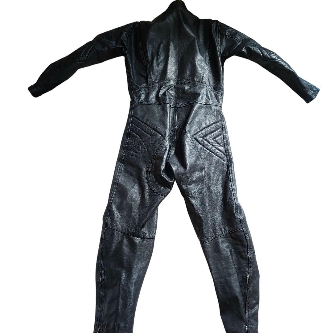 70s イノウエモーターパーツ 革ツナギ ライダースーツ ブラック