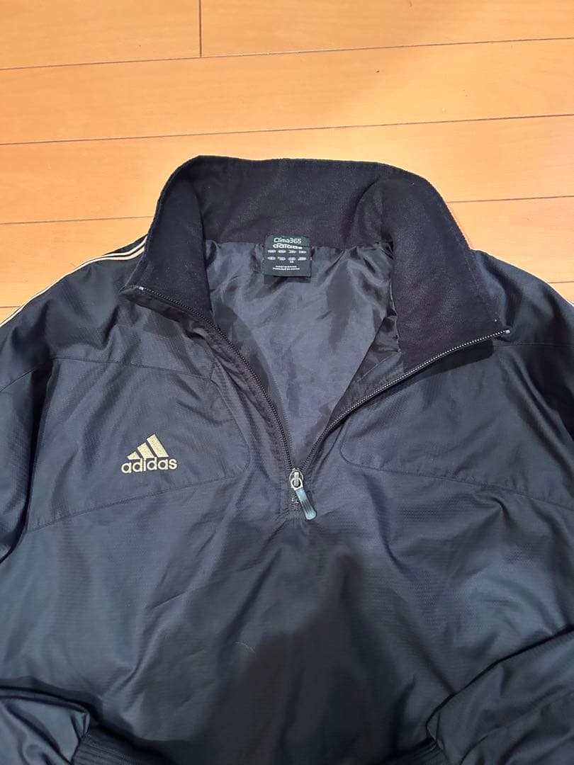 adidas プロフェッショナル ウィンドブレーカー 黒/金　セットアップ　XO