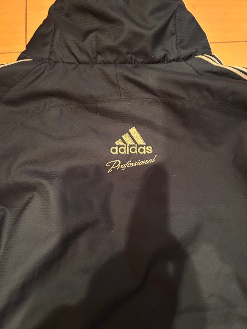 adidas プロフェッショナル ウィンドブレーカー 黒/金　セットアップ　XO