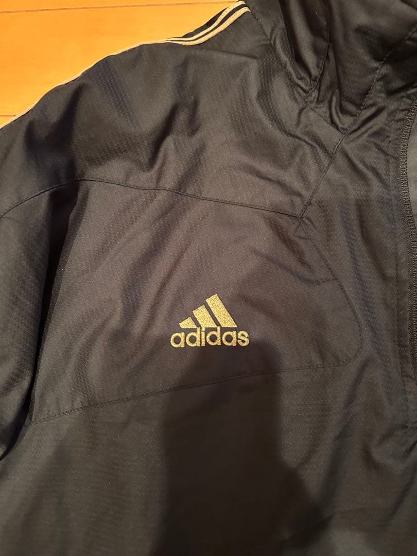 adidas プロフェッショナル ウィンドブレーカー 黒/金　セットアップ　XO