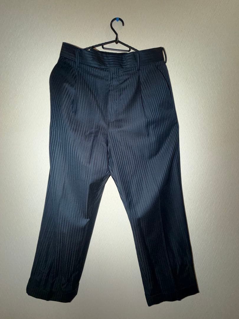 WACKOMARIAワコマリア　ネイビー ストライプ スラックス