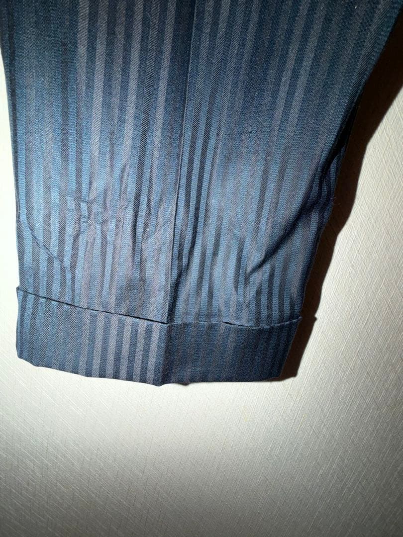 WACKOMARIAワコマリア　ネイビー ストライプ スラックス