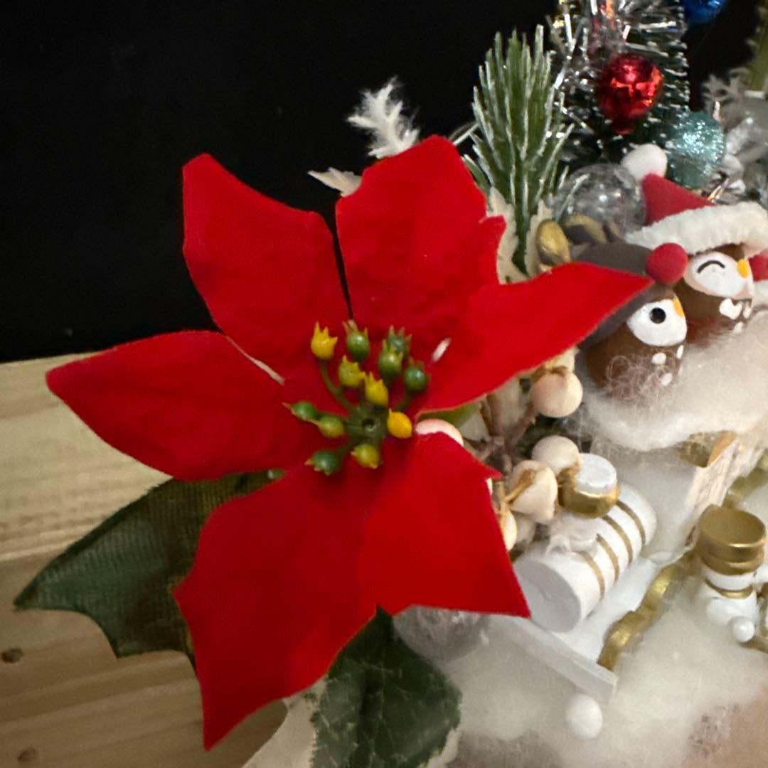 どんぐりアート♡let's goトレインクリスマスオブジェ＆タペストリー風♡