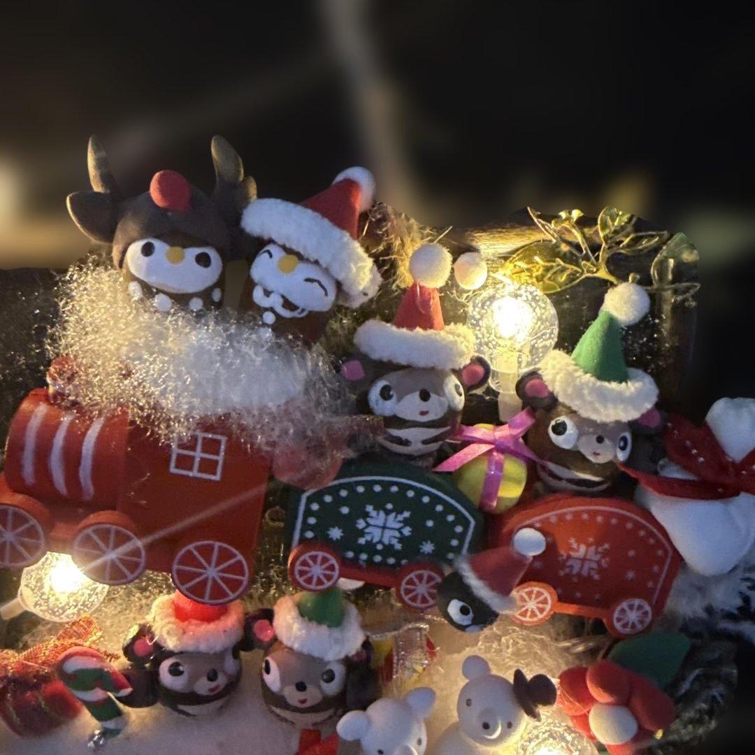 どんぐりアート♡let's goトレインクリスマスオブジェ＆タペストリー風♡