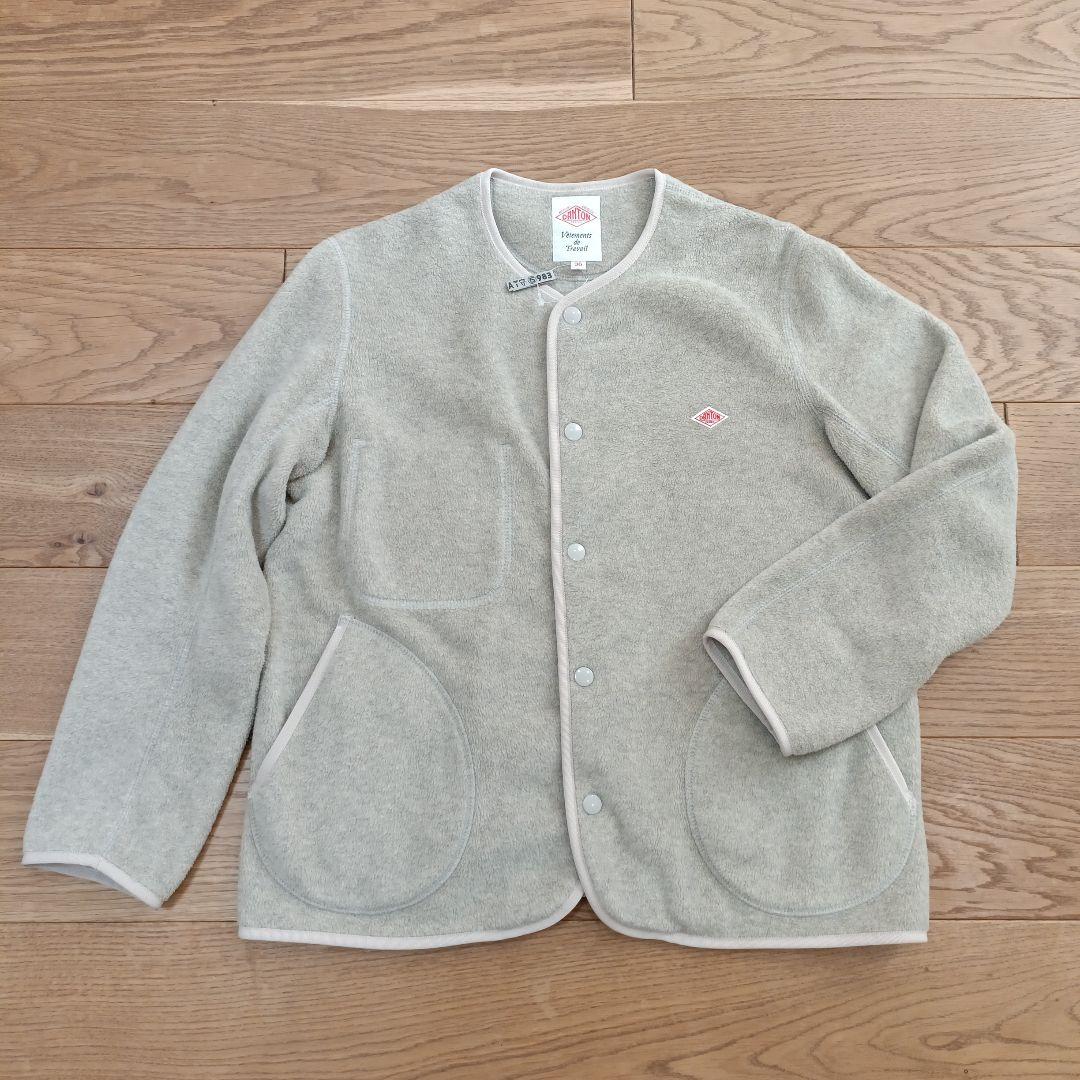 DANTON ダントン ノーカラーフリースジャケット 36（クリーニング済み）