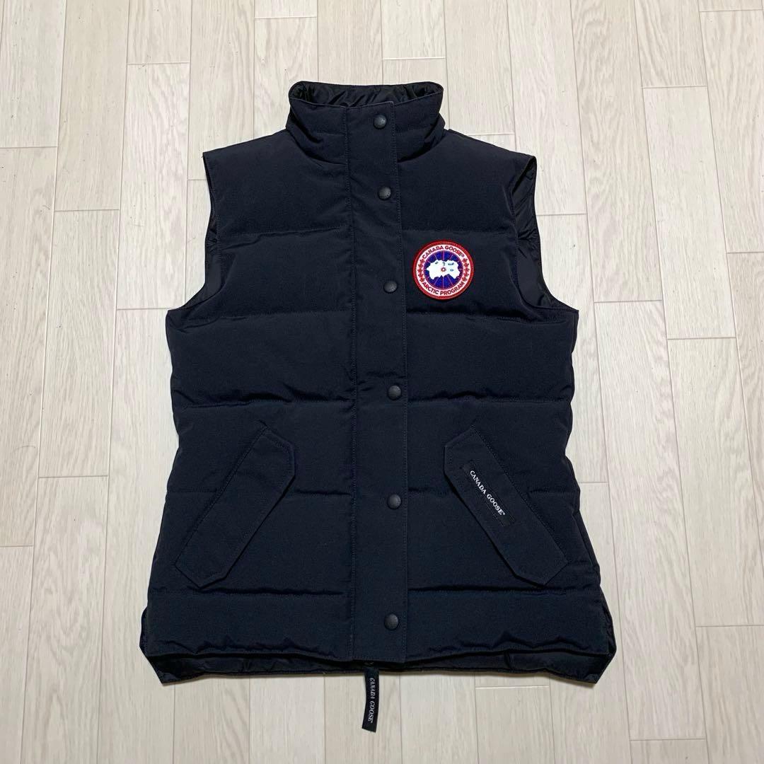 カナダグース　レディース　フリースタイル　ダウンベスト　ネイビー　サイズXS
